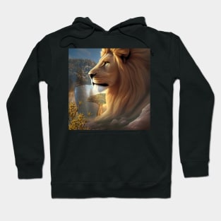 Awesome lion in the sunset Hoodie